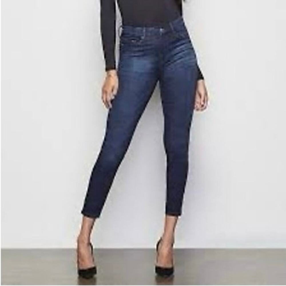 Good American Good Waist Crop Jeans Women’s Size 6/28 Dark Wash EUC